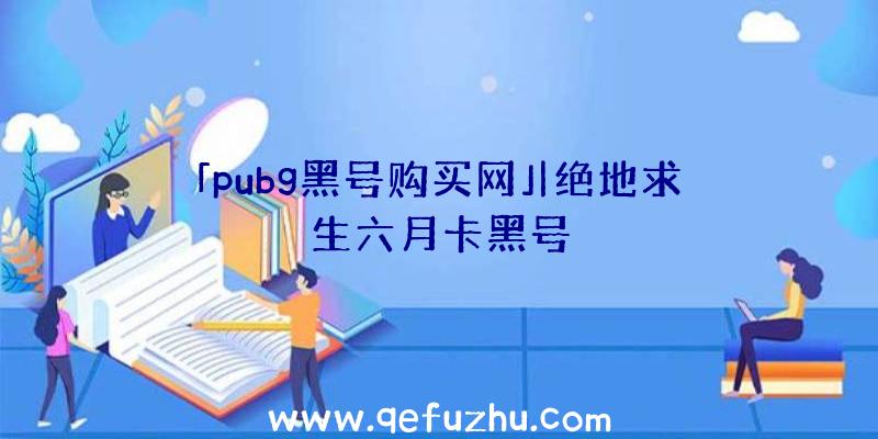 「pubg黑号购买网」|绝地求生六月卡黑号